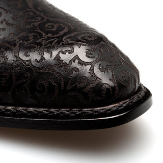 Ambrogio Men's Shoes Black Calf-Skin Leather Single Monk-Strap Loafers (AMZ1013)-AmbrogioShoes