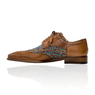Ambrogio Men's Shoes Men's Shoes Multi-Color Fabric / Calf-Skin Leather Dress/ Formal Derby Oxfords (AMZ1010)-AmbrogioShoes