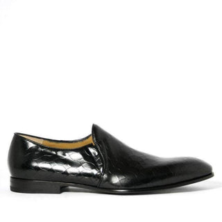 Cesare Paciotti Luxury Italian Magic Baby Black Leather Loafers (CPM2321)-AmbrogioShoes