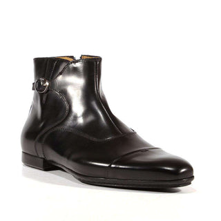 Cesare Paciotti Luxury Italian Mens Shoes Baio Black Leather Boots (CPM3108)-AmbrogioShoes
