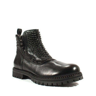 Cesare Paciotti Luxury Italian Mens Shoes Nilo Black An Leather Boots (CPM2532)-AmbrogioShoes