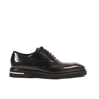 Cesare Paciotti Luxury Italian Mens Shoes Old Paint Black I Leather Oxfords (CPM2535)-AmbrogioShoes