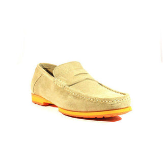 Cesare Paciotti Luxury Italian Mens Shoes Sabbia Suede Moccasins (CPM2355)-AmbrogioShoes