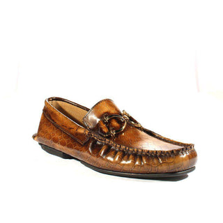 Cesare Paciotti Luxury Italian Mens Shoes Two-Tone Brown Leather Moccasins (CPM2350)-AmbrogioShoes