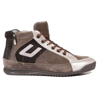 Cesare Paciotti Luxury Italian Men's Italian Shoes Suede Ele Root Gray Sneakers (CPM5031)-AmbrogioShoes