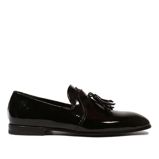 Cesare Paciotti Luxury Italian Men's Patent Calf Black Loafers (CPM5141)-AmbrogioShoes