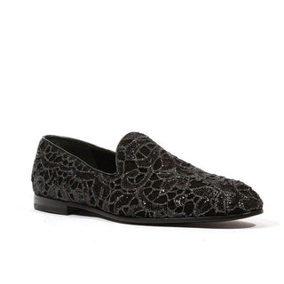 Cesare Paciotti Luxury Italian Men's Vit Cam Pizzo Black Loafers (CPM5357)-AmbrogioShoes