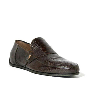 Cesare Paciotti Luxury Italian Struzzo Zamp Fondente Brown Loafers (CPM2327)-AmbrogioShoes
