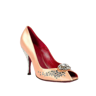 Cesare Paciotti Strassed Women's Satin Evening Pumps w/ Crystals (CPW251)-AmbrogioShoes