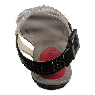 Cesare Paciotti Womens Grey Swarovski Cut Out Sandals PB812905W (CPW613)-AmbrogioShoes