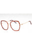 C02 - Shiny Gold/Translucent Burgundy / Clear demo lens