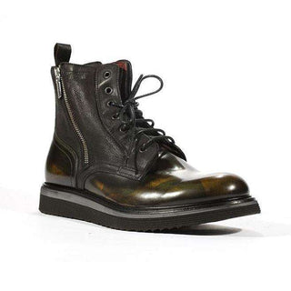 Corvari Mens Dover Militare Military Green High-Top Boots (COR1012)-AmbrogioShoes