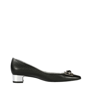 Dolce & Gabbana 4238 Women's Shoes Black Calf-Skin Leather Slip-On Pump (DGW20)-AmbrogioShoes