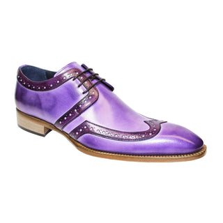 Duca Savona Men's Shoes Lavender/Purple Calf-Skin Leather Oxfords (D1064)-AmbrogioShoes