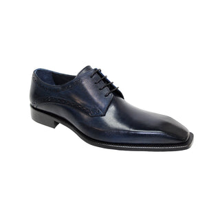 Duca Varazze Men's Shoes Navy Calf-Skin Leather Oxfords (D1092)-AmbrogioShoes