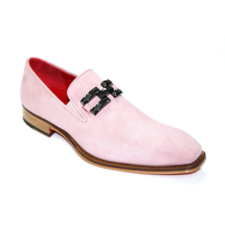 Emilio Franco Francesco Men's Shoes Rose Suede Leather Loafers (EF1215)-AmbrogioShoes