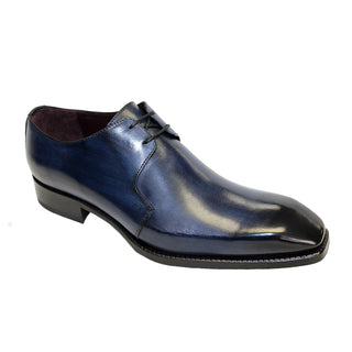 Emilio Franco Franco Men's Shoes Navy Calf-Skin Leather Derby Oxfords (EF1038)-AmbrogioShoes