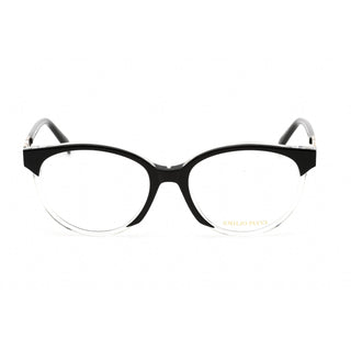 Emilio Pucci EP5184 Eyeglasses black/crystal / clear demo lens-AmbrogioShoes