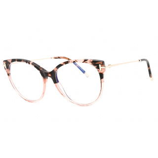 Tom Ford FT5770-B Eyeglasses coloured havana/clear/blue-light block lens