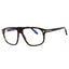 052 - dark havana/clear/blue-light block lens