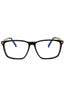 001 - shiny black/clear/blue-light block lens