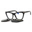 001 - shiny black/clear/blue-light block lens