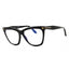 001 - shiny black/clear/blue-light block lens