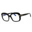 001 - Shiny black/clear/blue-light block lens