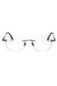 014 - shiny light ruthenium/clear/blue-light block lens