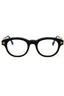 001 - shiny black/clear/blue-light block lens