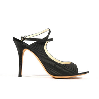 Fendi Designer Shoes for women Black Satin Open-toes 8F2926 (FFW07)-AmbrogioShoes