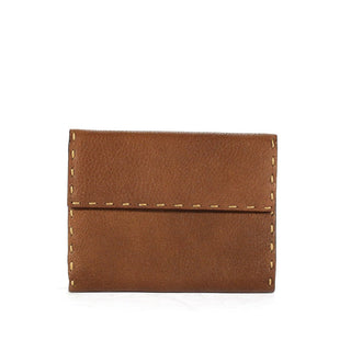 Fendi Women's Wallet Brown Selleria short leather designer Women's Wallet 8M0145 (ffw09)-AmbrogioShoes