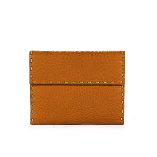 Fendi Women's Wallet Camel color Selleria Short leather designer 8M0145-AmbrogioShoes