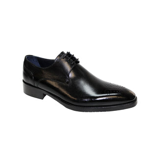 Firmani David Men's Shoes Black Calf-Skin Leather Oxfords (FIR1003)-AmbrogioShoes