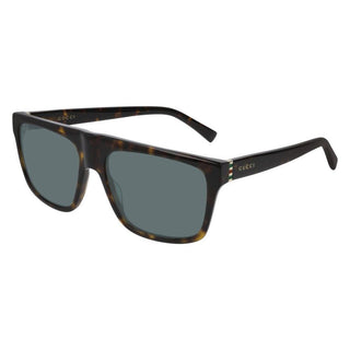 Gucci GG0450S-002 Men's Havana, Gold & Green Core Sunglasses (S)-AmbrogioShoes