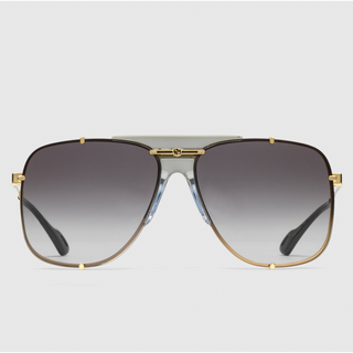 Gucci GG0739SA Sunglasses Gold / Grey Gradient (S) Women's-AmbrogioShoes