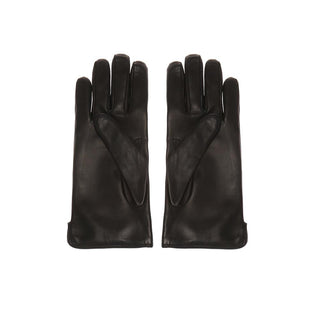Gucci 524061 BAP00 1000 Bee Unisex Brown Lamb Leather / Cashmere Gloves (GGG1000)-AmbrogioShoes