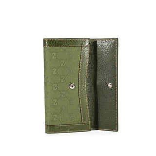 Gucci Women's Wallet GG logo fabric & leather Green 231839-AmbrogioShoes