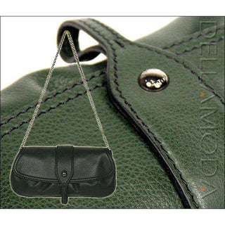 JP Tods Leather Evening Handbag Forest Green TD1744-AmbrogioShoes