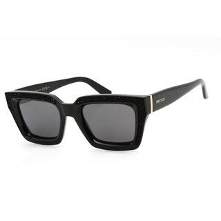Jimmy Choo MEGS/S Sunglasses BLACK / SILVER MIRROR-AmbrogioShoes