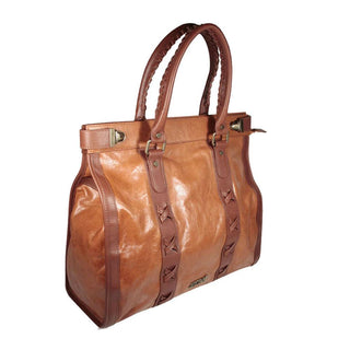 Just Cavalli Handbag Black Brown Tote Bag Shopper (JC181)-AmbrogioShoes