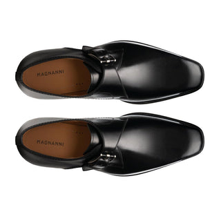 Magnanni 21207 Marco-II Men's Shoes Arcade Black Calf-Skin Leather Monk-Strap Loafers (MAG1036)-AmbrogioShoes