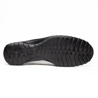Marco Di Milano Bari Men's Shoes White Genuine Patchwork Lizard Skin Fashion Sneakers (MDM1142)-AmbrogioShoes
