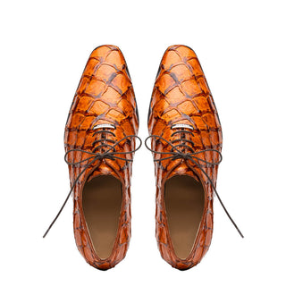 Marco Di Milano Criss Exotic Pirarucu Leather Brandy Oxfords (MDM1029)-AmbrogioShoes
