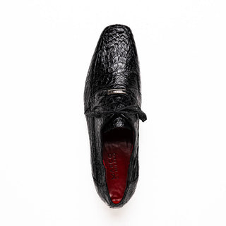 Marco Di Milano Leonardo Men's Shoes Black Genuine Caiman Crocodile Dress Derby Oxfords (MDM1147)-AmbrogioShoes