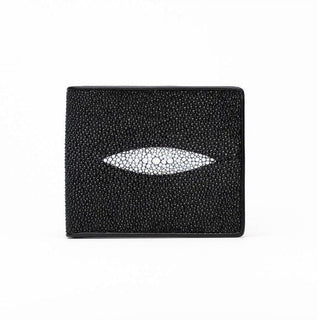 Marco Di Milano Men's Black & White Genuine Exotic Stingray Wallets(MDMW1000)-AmbrogioShoes