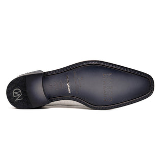 Marco Di Milano Moncalieri Men's Shoes Gray & White Genuine Alligator / Cobra Dress Derby Oxfords (MDM1145)-AmbrogioShoes