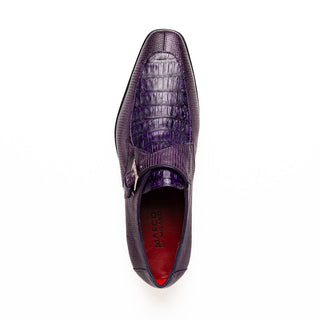Marco Di Milano Toluca Purple Monk Strap Lizard & Crocodile Shoes (MDM1128)-AmbrogioShoes