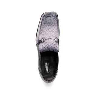 Mauri Switch 3290 Men's Shoes Multi Gray & Black Exotic Alligator / Calf-Skin Leather Slip-On Horsebit Loafers (MA5602)-AmbrogioShoes