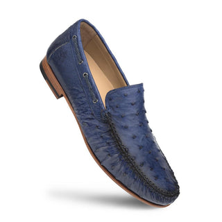 Mezlan 7318-S-RX612 Men's Shoes Jeans Exotic Ostrich Dress Moccasin Loafers (MZ3361)-AmbrogioShoes